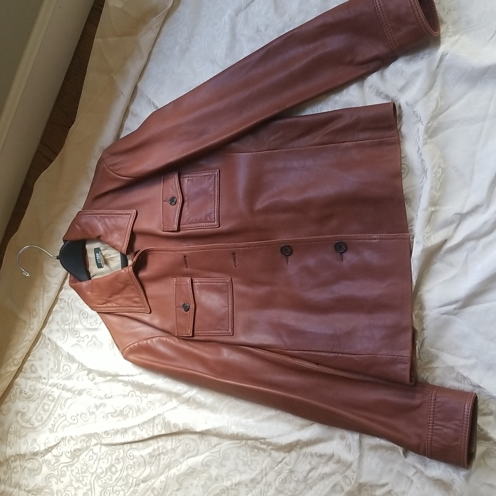 J Crew Leather jacket size m